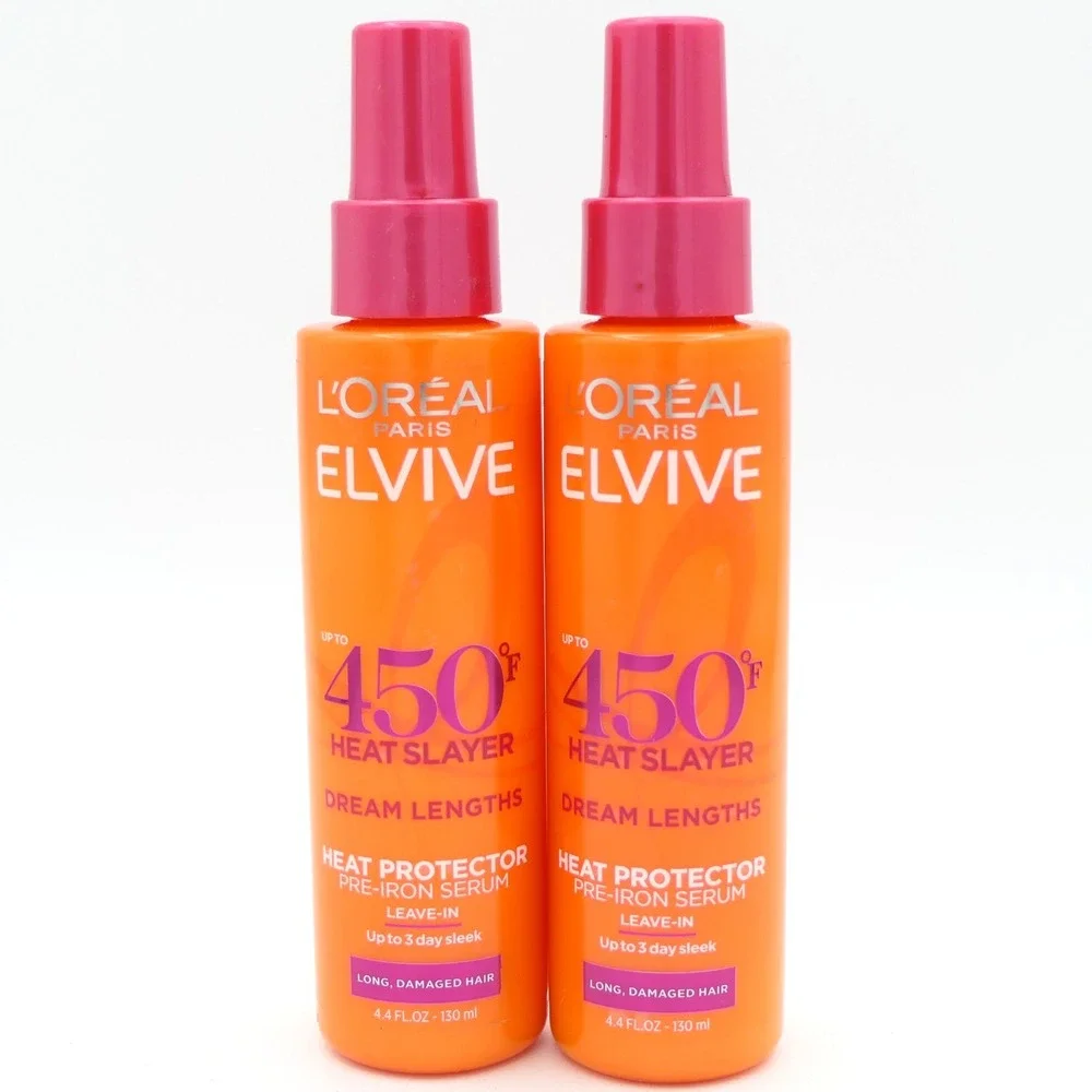 L'Oréal Elvive Dream Lengths Heat Protector Pre-Iron Serum Leave-In 2 Pk 4.4 oz